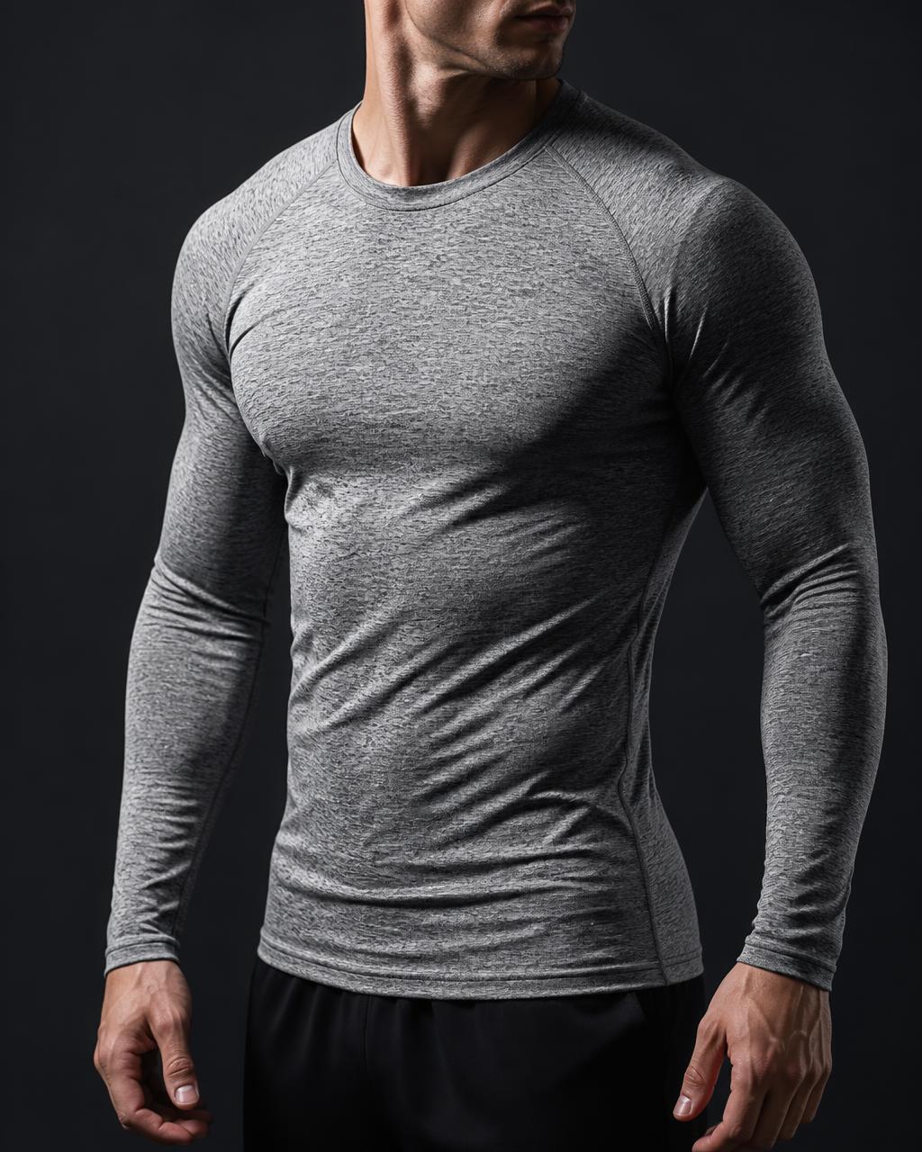 DILEMA COMPRESSION SHIRT — BLACK / WHITE detail